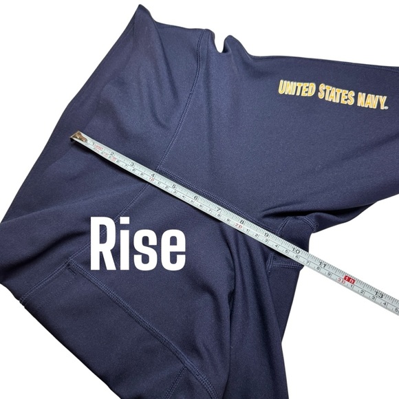 Under Armour U.S. Navy leggings fitted heatgear women’s medium Athleisure gym - Picture 12 of 14